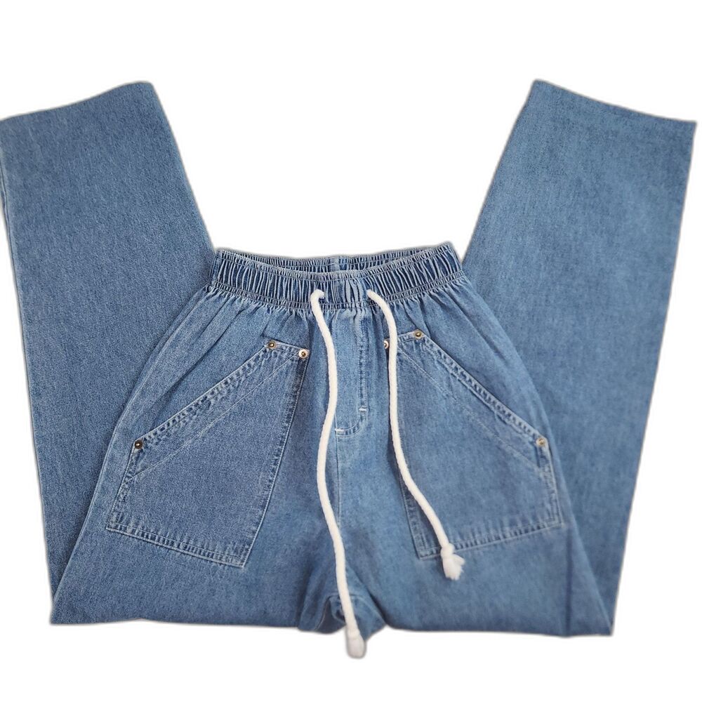 Vintage 90's Venice Blues Elastic Waist Relaxed Fit Jeans Sz S